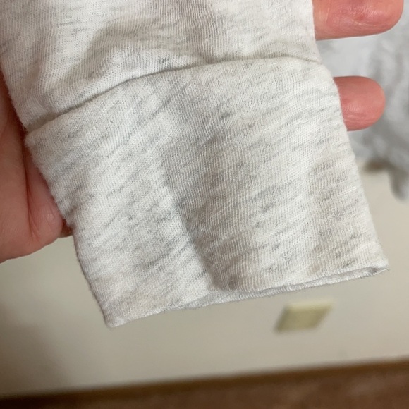 Pink Victoria Secret Oversized Long Sleeve Top Heathered Gray White Size XS - Picture 8 of 8